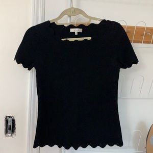 Milly compact knit boatneck top